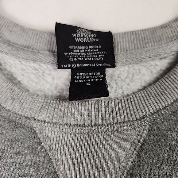 Slytherin Wizarding World of Harry Potter Sweatshirt Patch Universal Gray Small - Picture 6 of 11